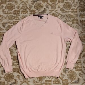 Tommy Hilfiger Light Pink V-Neck Sweater